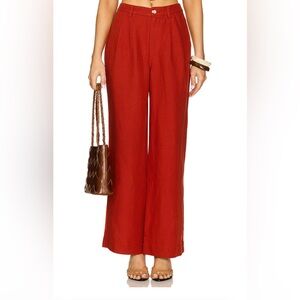 Onia Air Linen Pleated Trousers Size 4